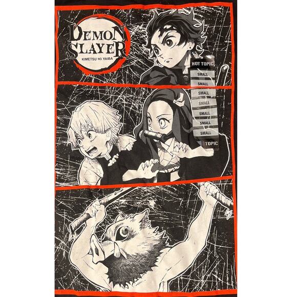 Demon Slayer Graphic T-Shirt Black UNISEX T SHIRT - Size: Small - excellent - Picture 3 of 8